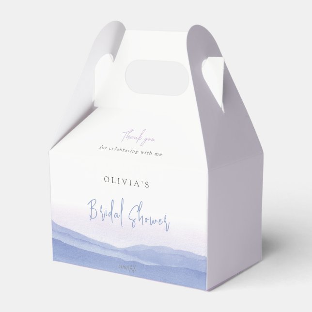 Purple Mountains Bridal Shower Favour Box (Front Side)