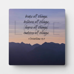 Purple Mountains Christian Home Decor Plaque