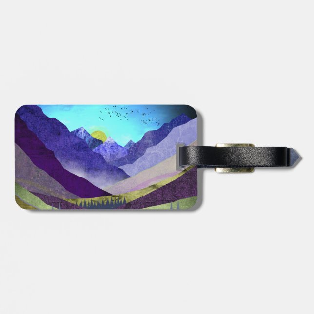 Purple Mountains Majesty Luggage Tag (Back Horizontal)