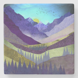 Purple Mountains Majesty Stone Coaster