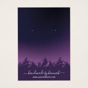 Purple Mountains Skyline Handmade Earring Display