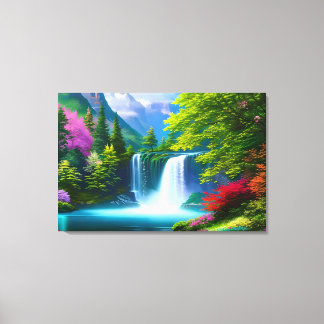 Purple Mountains, vibrant landscape Canvas