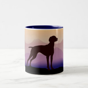 Purple Mountains Vizsla Two-Tone Coffee Mug