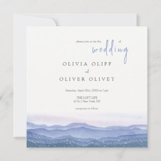 Purple Mountains Wedding  Invitation