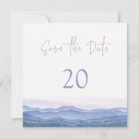 Purple Mountains Wedding Save The Date
