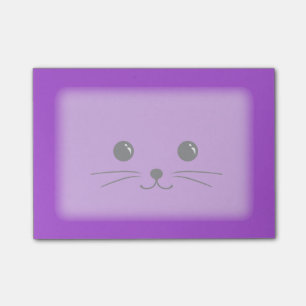 Purple Mouse Cute Animal Face Design Post-it Notes