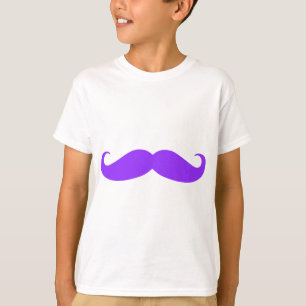 Purple Moustache Stache T-Shirt