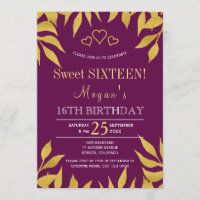 Purple mulberry gold fall leaves sweet sixteen