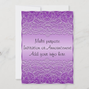 Purple Multi Purpose Invitation Announcement