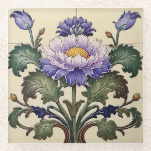 Purple Mum Coaster (Front)