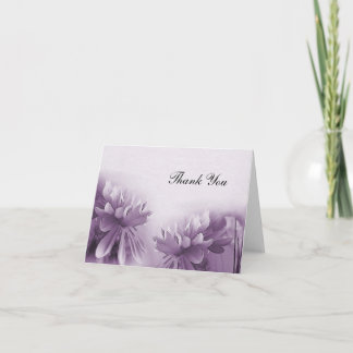 Purple Mums Notecard - Thank You