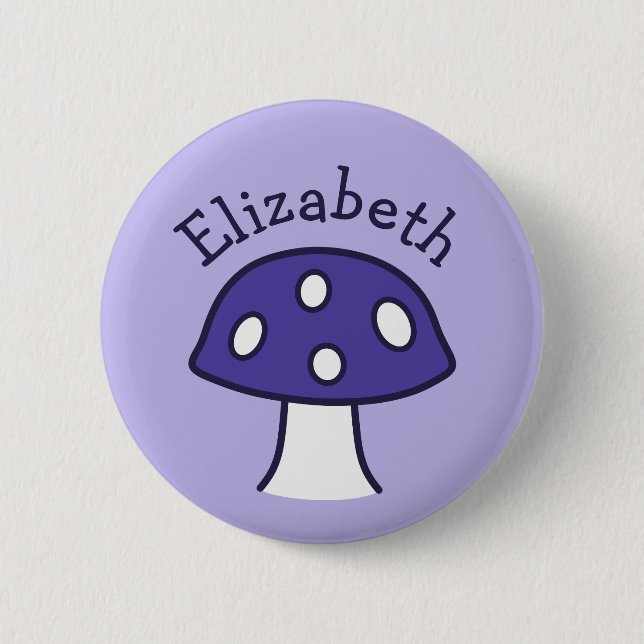 Purple Mushroom Name Button (Front)