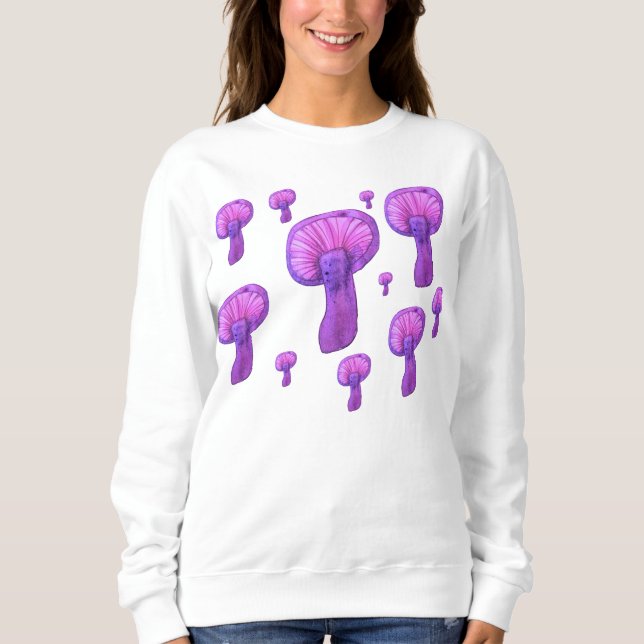 Purple mushroom party sweatshirt (Front)