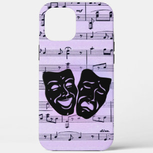 Purple Music and Theatre Masks iPhone 12 Pro Max Case