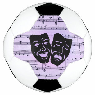 Purple Music and Theatre Masks Football