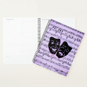 Purple Music and Theatre Masks Planner
