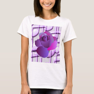 Purple Music Notes Purple Rose Crop Tank Top