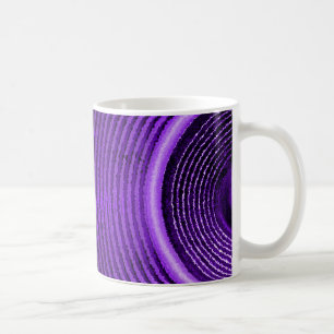 Purple music speaker and sound waves coffee mug