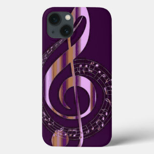 Purple musical note Case-Mate iPhone Case