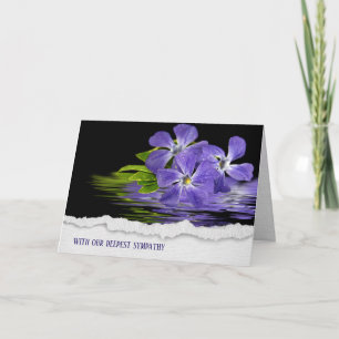 Purple Myrtle Flower Sympathy Card