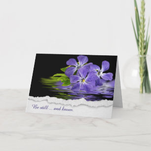 Purple Myrtle Flower Thinking of You Card