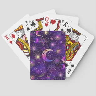 Purple Mystical Galaxy Playing Cards