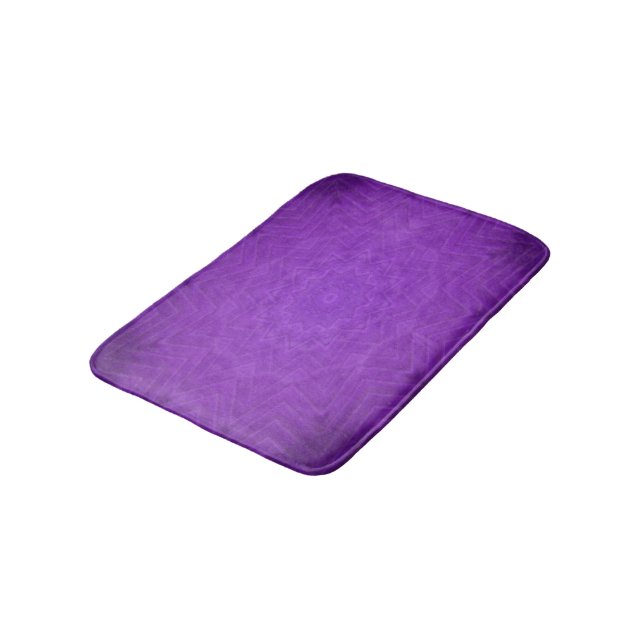 Purple Mystical Mandala Bath Mat (Angled)