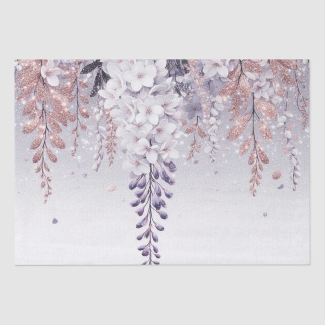 Purple Mystical Wisteria Drift Tissue Paper (Front)