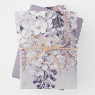 Purple Mystical Wisteria Drift Wrapping Paper Sheet
