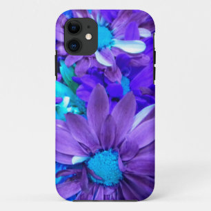 Purple N Turquoise Bouquet iPhone 11 Case