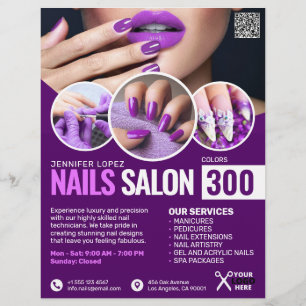 Purple Nail Salon flyer
