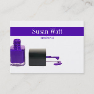 Purple Nail Technician Business Card