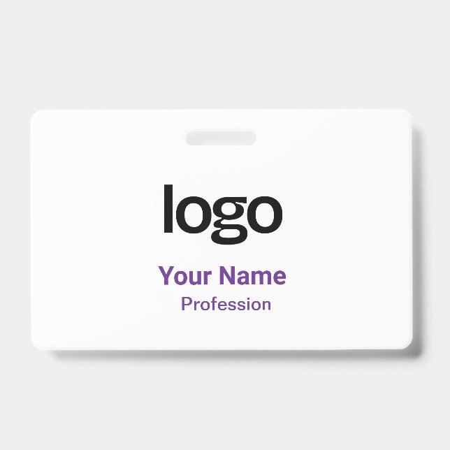 Purple Name Tags Badges ID Badge (Front)