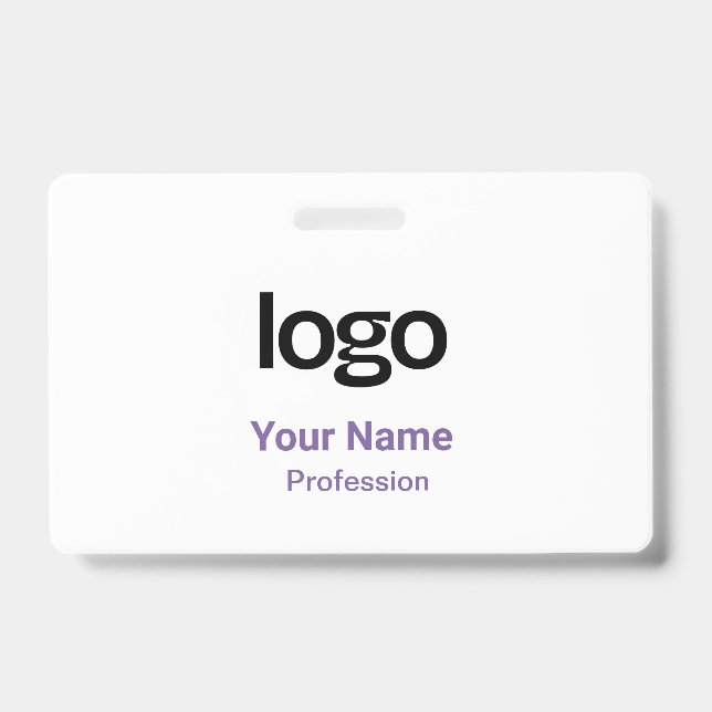 Purple Name Tags Badges ID Badge (Front)