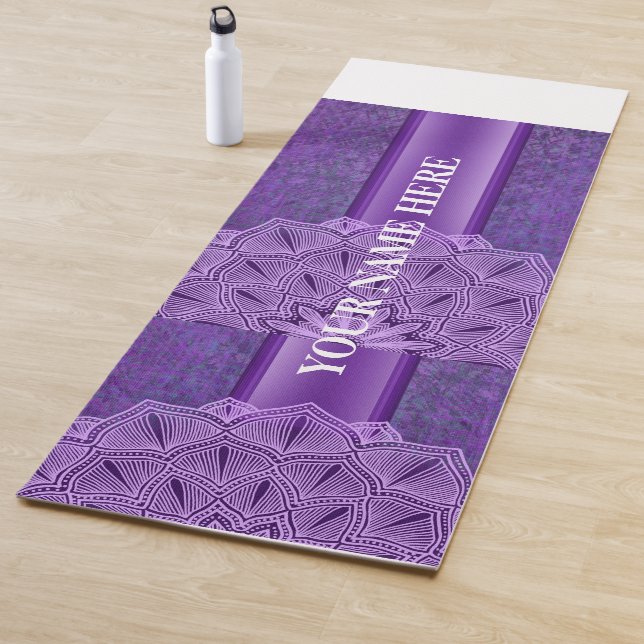 Purple Natural Mandala Floral Yoga Mat (In Situ)