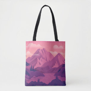 Purple Nature Landscape Tote Bag