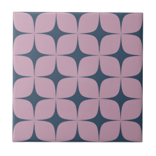 Purple & Navy Blue Mid-Century Modern Vintage  Tile