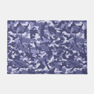 Purple Navy Camouflage Doormat
