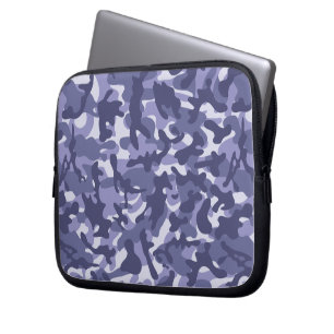 Purple Navy Camouflage  Laptop Sleeve