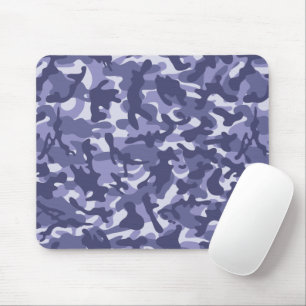 Purple Navy Camouflage Mouse Mat