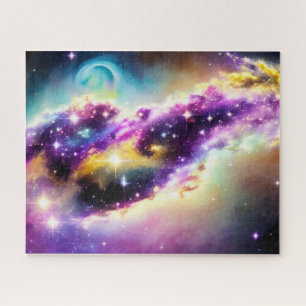 Purple Nebula of Fantasy Universe from Telescope Jigsaw Puzzle