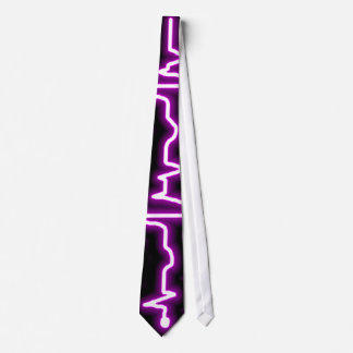 Purple Neon EKG tie