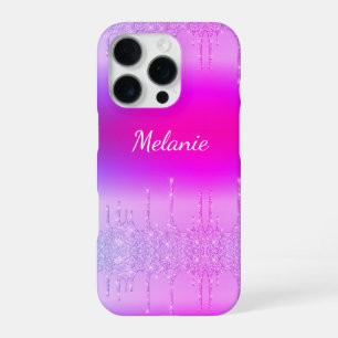 Purple Neon iPhone Case Personalized Your Name