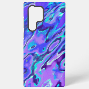 Purple Neon Marble Texture Abstract Liquid Paint Samsung Galaxy Case