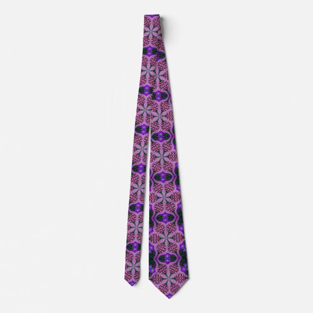 Purple Neon Neck Tie (Back)