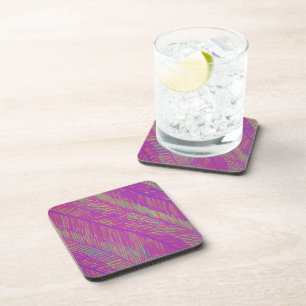 Purple Neon Palms Coaster