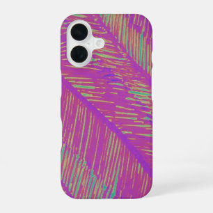 Purple Neon Palms iPhone 16 Case