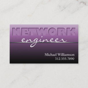 Purple Network Technology Sleek Business Cards