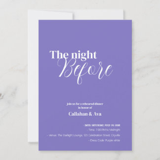 Purple Night Before Invitation