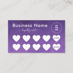 Purple Night Sky Cosmic Galaxy Social Media Logo Loyalty Card